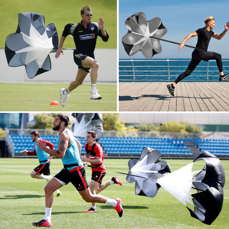 KUYOU Running Speed Training Speed Chute Resistance Parachute for Speed and Acceleration Training Fitness Explosive Power Training 56-Inch - Image 5